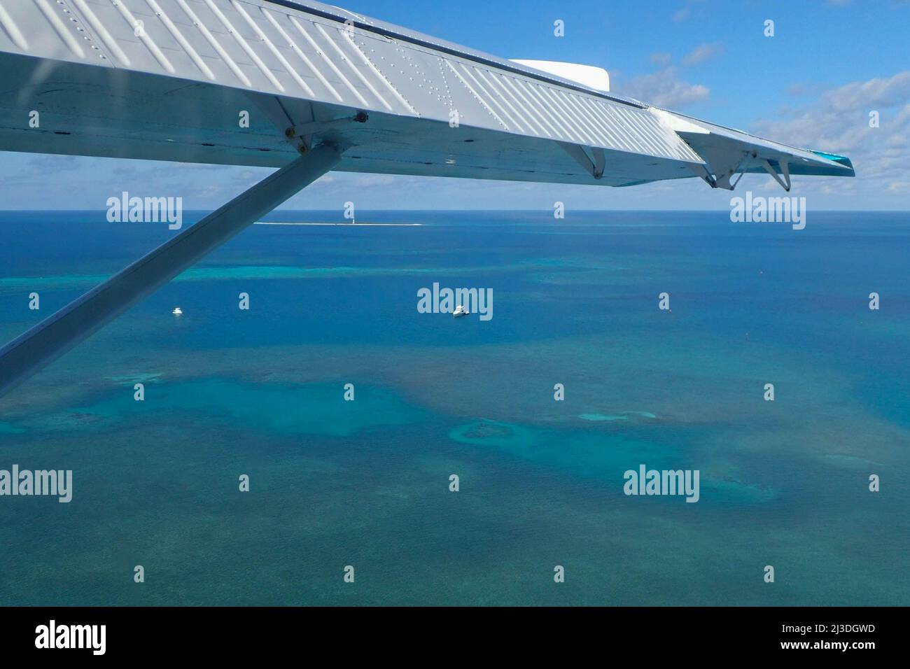 Luftaufnahme von einem Wasserflugzeug des Dry Tortugas National Park, Florida, USA Stockfoto