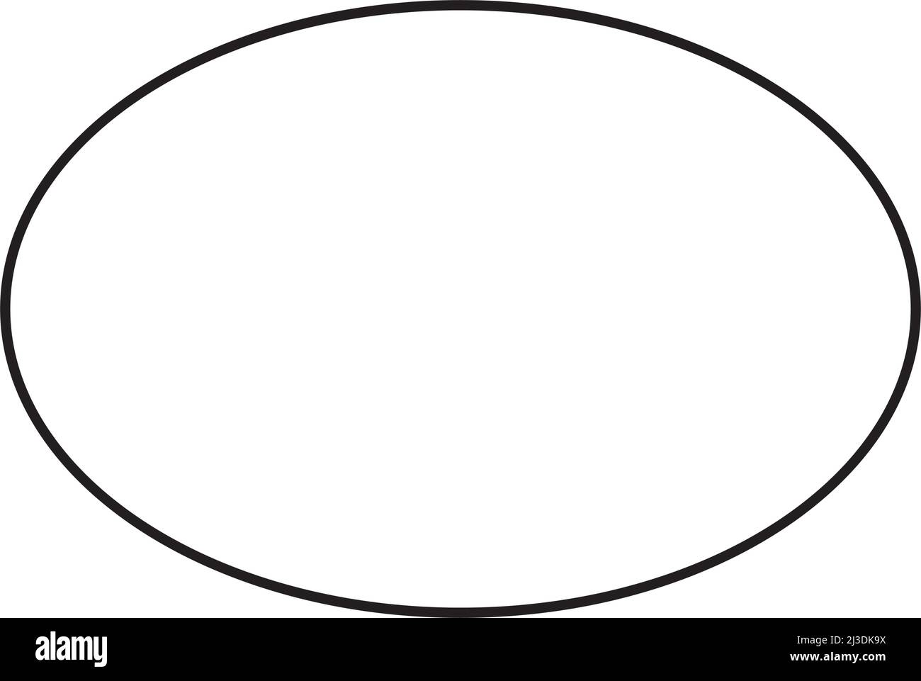 Ellipse Form Symbol Vektor Symbol Umriss Kontur für kreative Grafik-Design-ui-Element in einem Piktogramm Illustration Stock Vektor