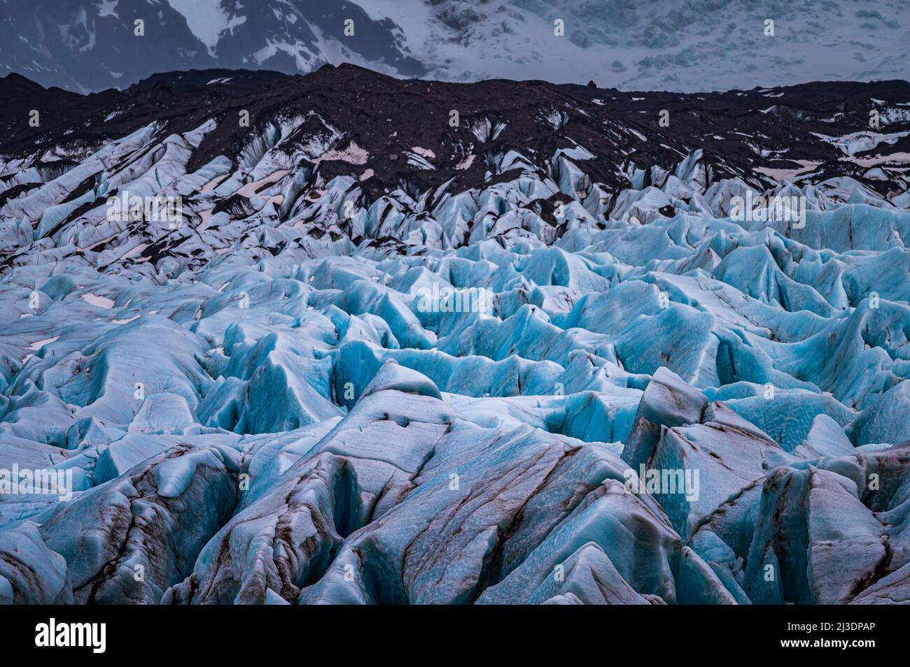 Ein Teil des größten europäischen Gletschers Vatnajokull in Island Stockfoto