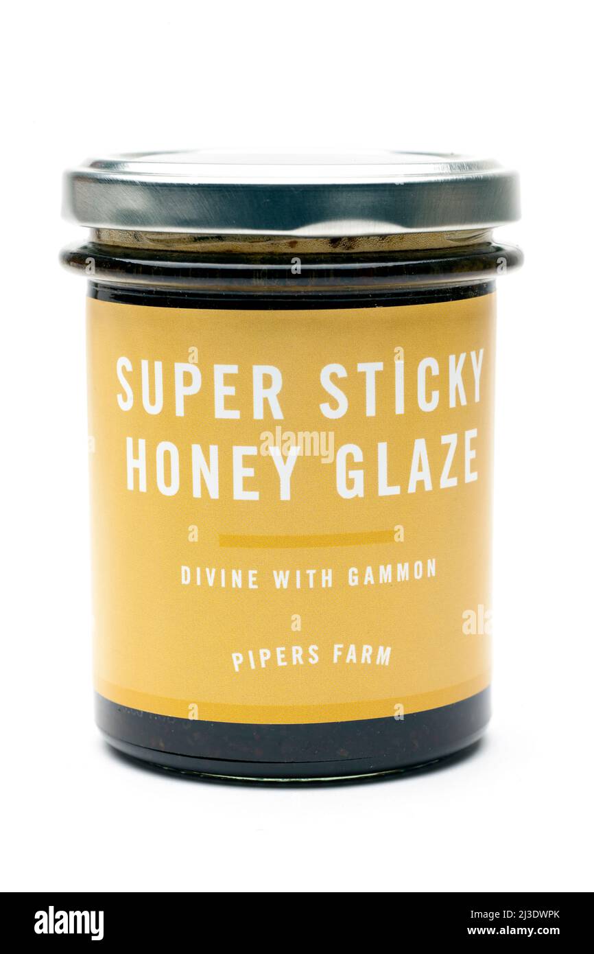 Glas Pipers Farm Super Sticky Honey Glaze Stockfoto