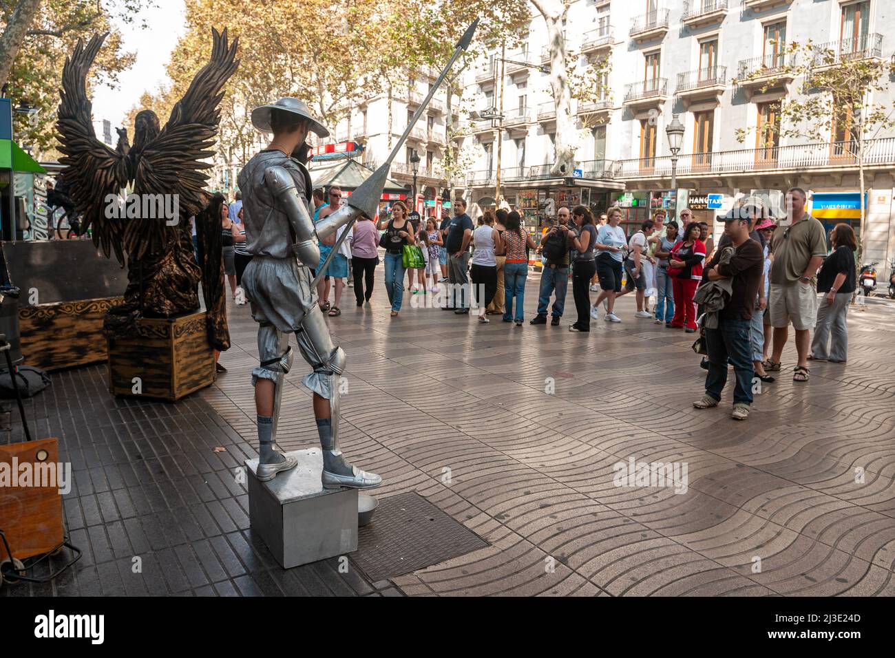 Barcelona La Rambla Catalunia Stockfoto