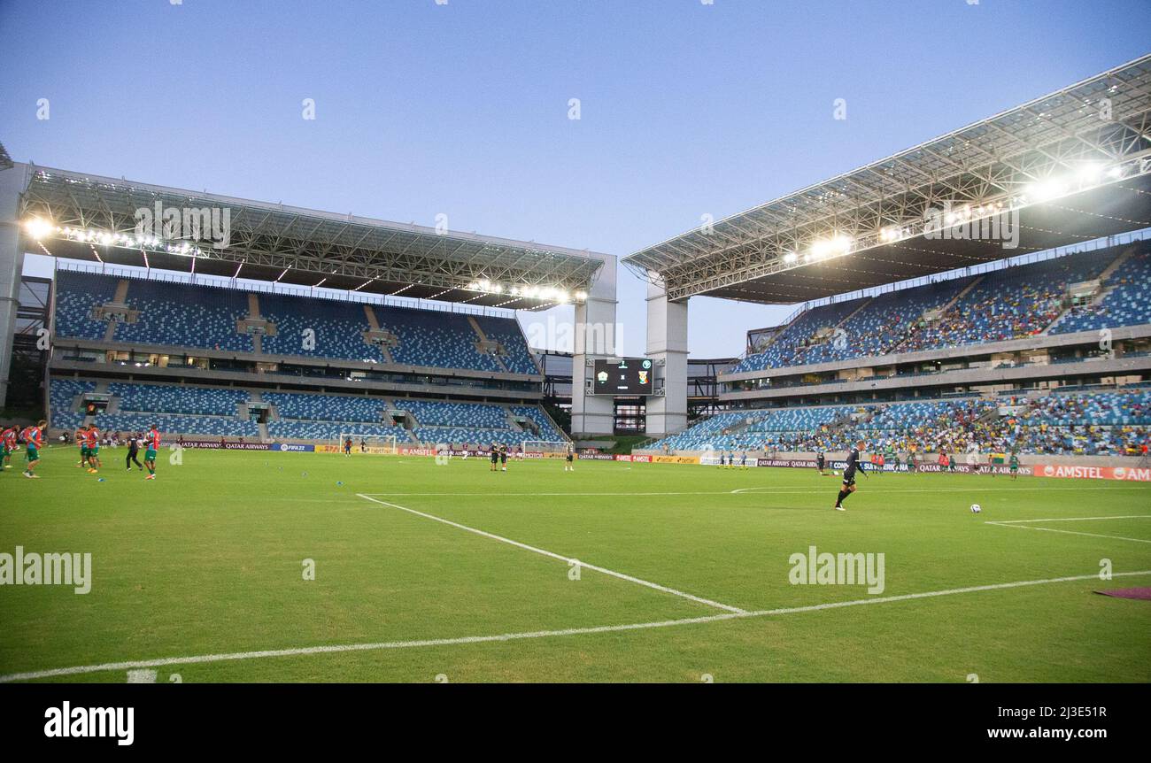 Cuiaba, Brasilien. 07. April 2022. MT - Cuiaba - 04/07/2022 - COPA SOUTH AMERICANA 2022, CUIABA X MELGAR - Gesamtansicht des Arena Pantanal Stadions für das Spiel zwischen Cuiaba und Melgar für die Copa Sudamericana 2022 Meisterschaft. Foto: Gil Gomes/AGIF Quelle: AGIF/Alamy Live News Stockfoto