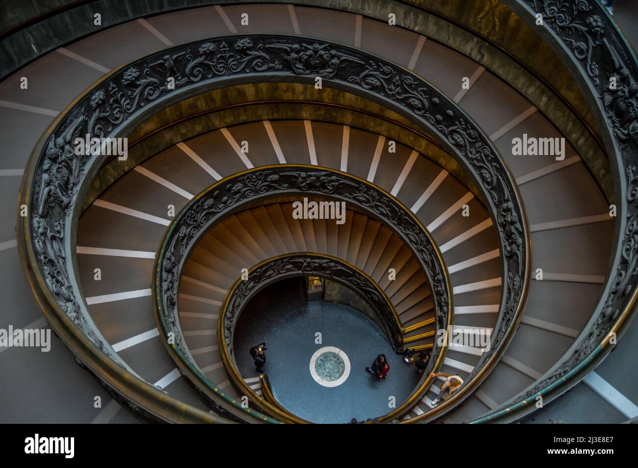 Wendeltreppe und Treppe der Museen der Vatikanstadt in Rom, Italien Europa Stockfoto