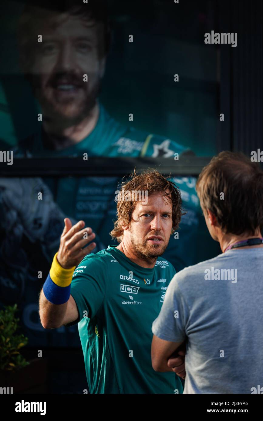 MELBOURNE, AUSTRALIEN, Albert Park Grand Prix Circuit, 7. April: Sebastian Vettel (GER) vom Team Aston Martin beim Formel 1 Grand Prix von Australien auf der Albert Park Grand Prix Strecke am 7. April 2022. Stockfoto