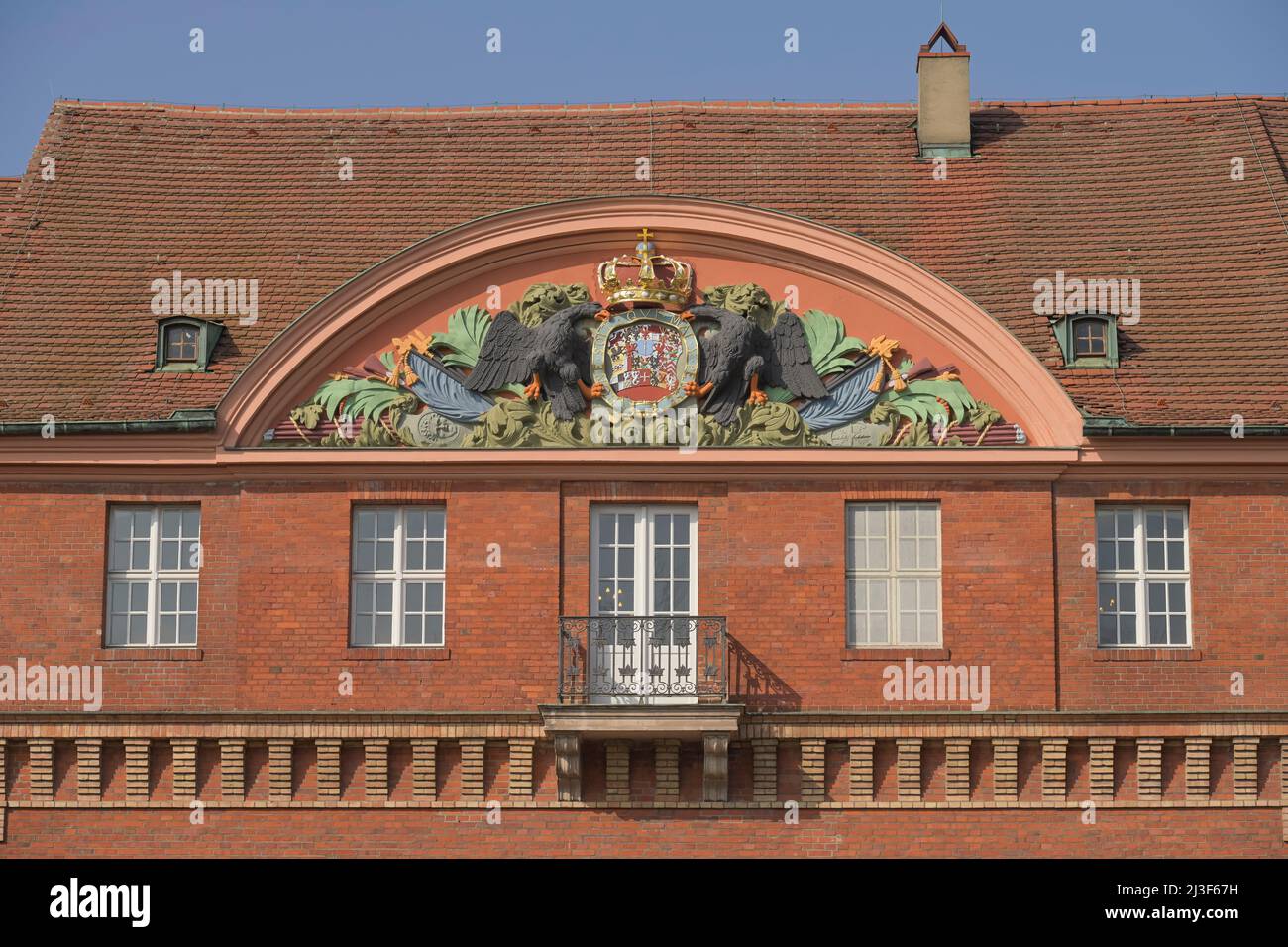 Wappen Eingang, Zitadelle, Spandau, Berlin, Deutschland Stockfoto