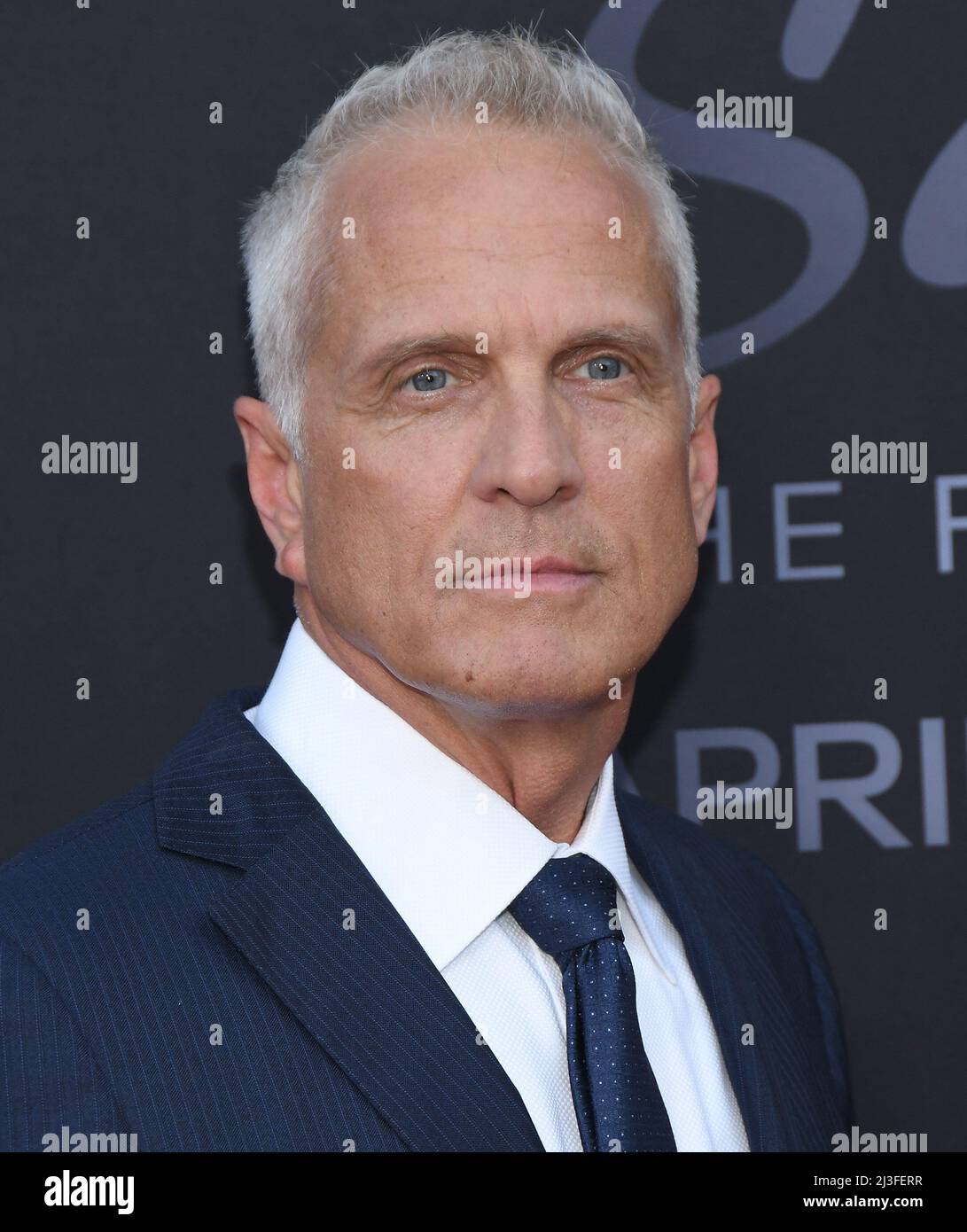 Patrick Fabian bei der Premiere von AMCs BETTER CALL SAUL Sixth and Final Season, die am Donnerstag, dem 7. April 2022, im Hollywood Legion Theatre in Hollywood, CA, stattfand. (Foto von Sthanlee B. Mirador/Sipa USA) Stockfoto