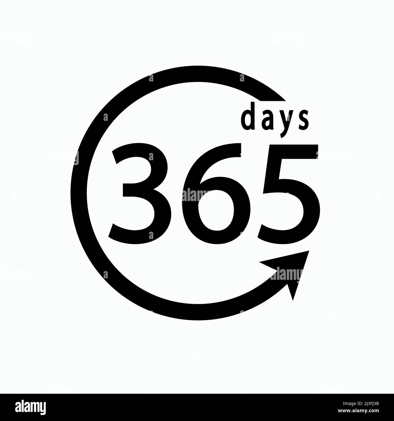 365 Tage im Jahr rund um die Uhr Stock Vektor