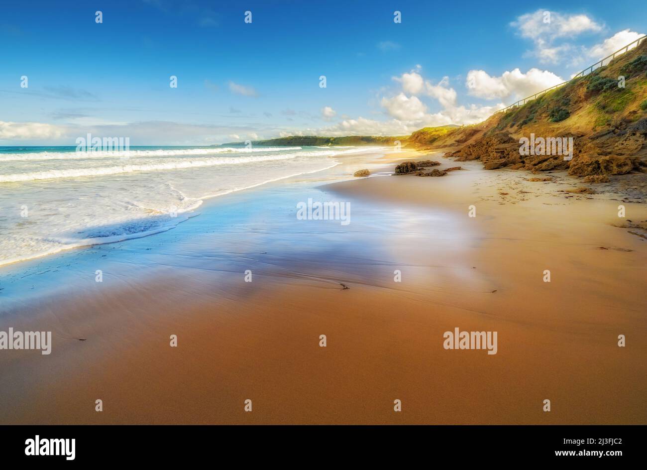Jan Juc Beach, Jan Juc, Surf Coast Shire, Great Ocean Road, Victoria, Australien Stockfoto