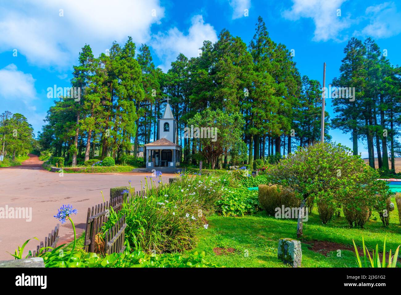Sete Fontes forrestal Park auf der Insel Sao Jorge in Portugal. Stockfoto