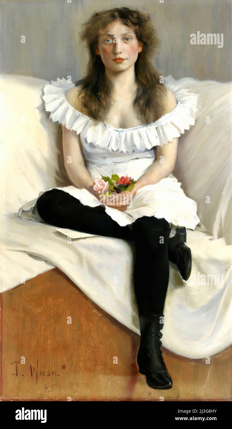 Torsten Wasastjerna - Porträt einer jungen Frau - 1893 Stockfoto