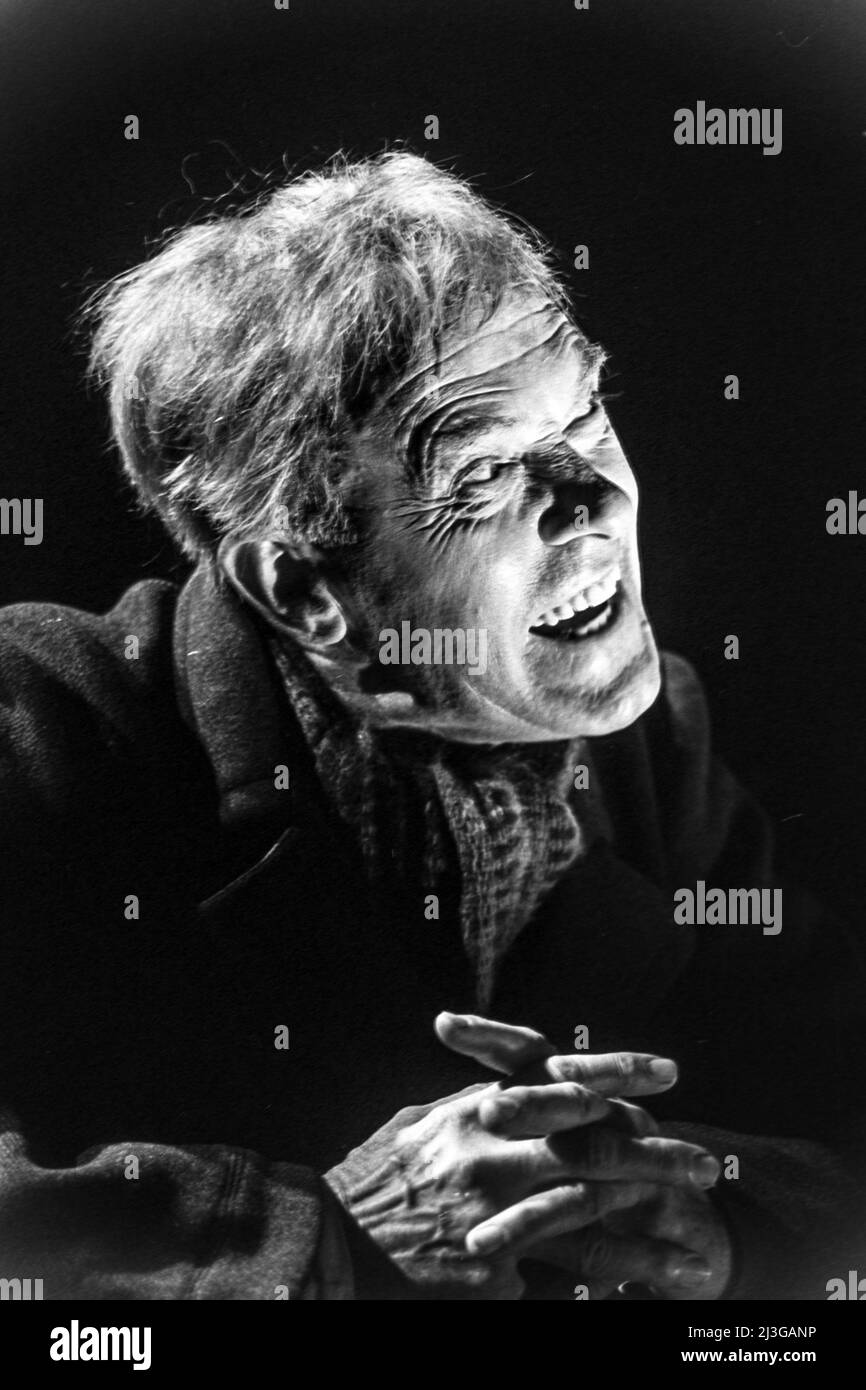 Kolbjörn Knudsen, Schauspieler im Theaterstück 'Peer Gynt' von Henrik Ibsen. SchwedischTV-Theateraufnahme in stockholm 1961 Foto: Bo Arrhed Stockfoto