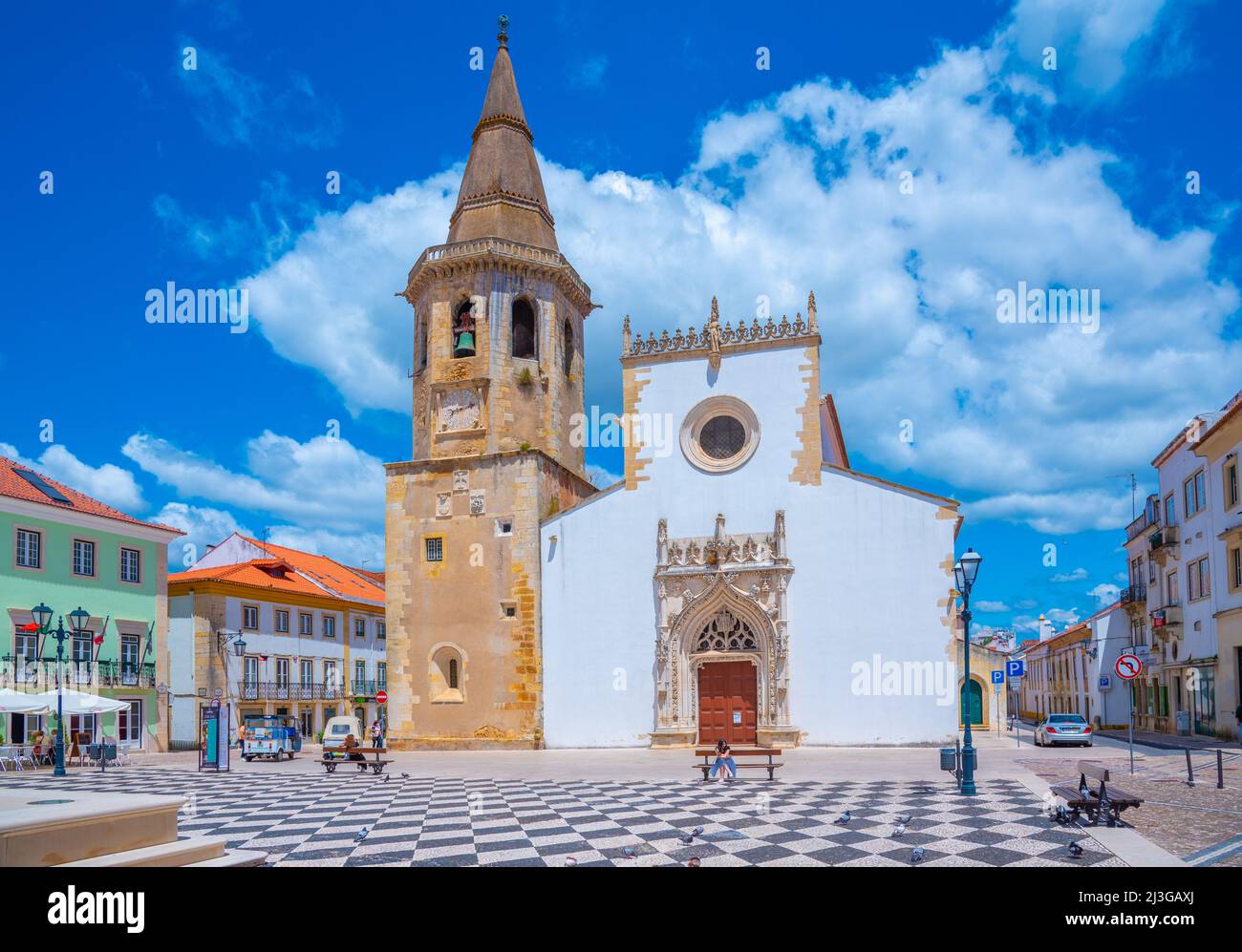 Kirche von Sao Joao Batista in Tomar, Portugal. Stockfoto