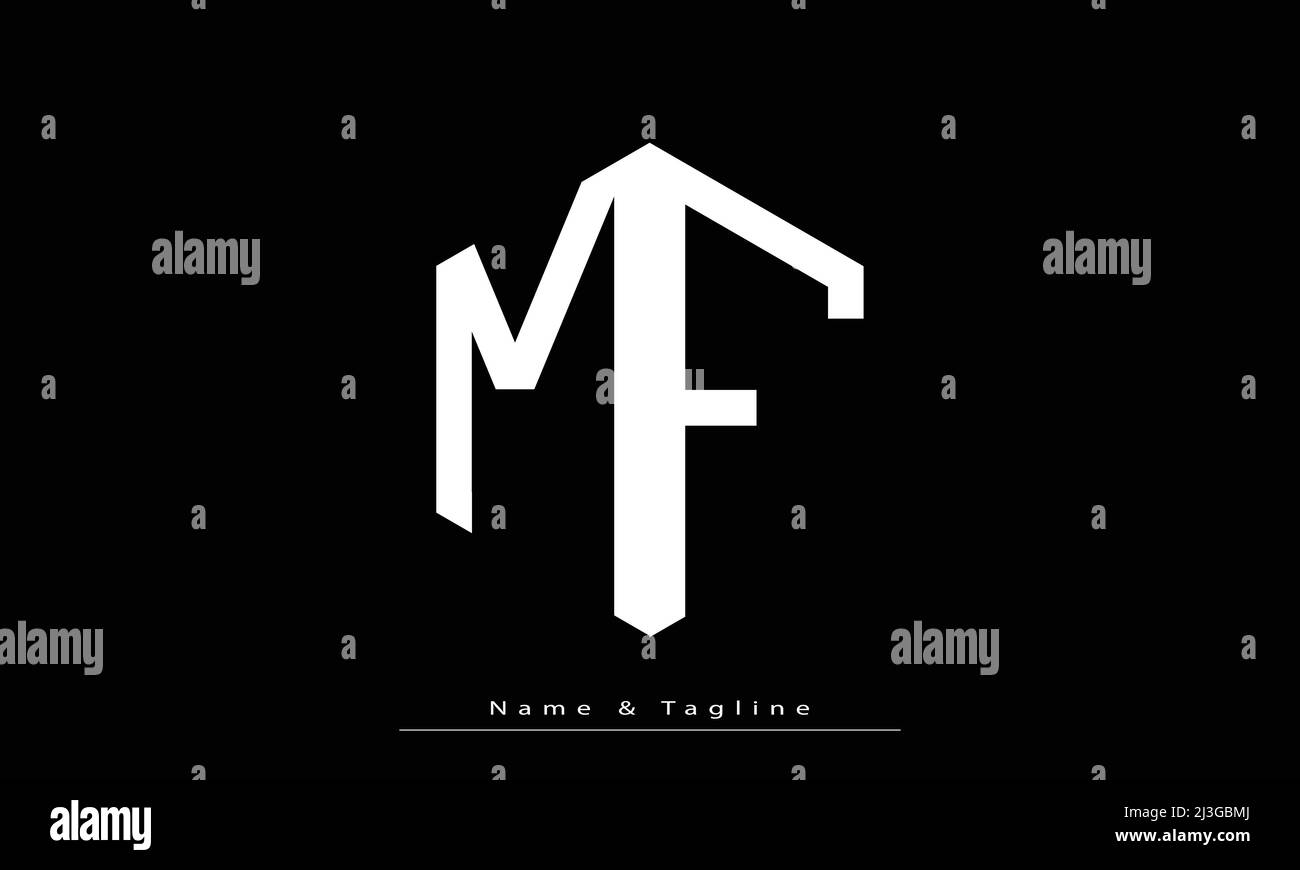 Alphabet Buchstaben Initialen Monogramm Logo MF , FM Stock Vektor