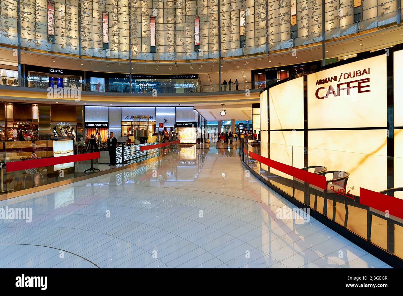 Dubai. VAE. Dubai Mall. Armani Café Stockfoto