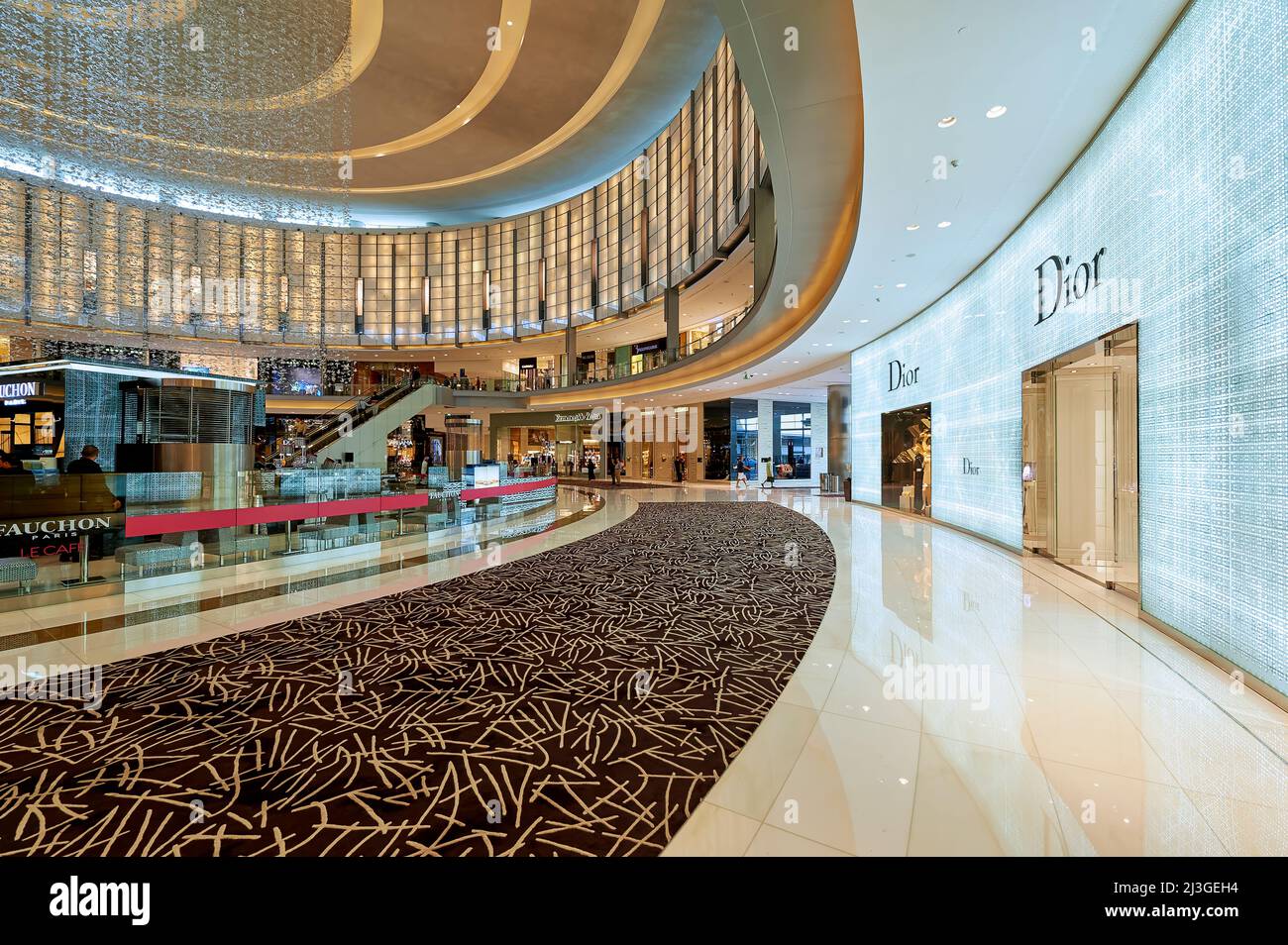 Dubai. VAE. Dubai Mall. Dio-Shop Stockfoto