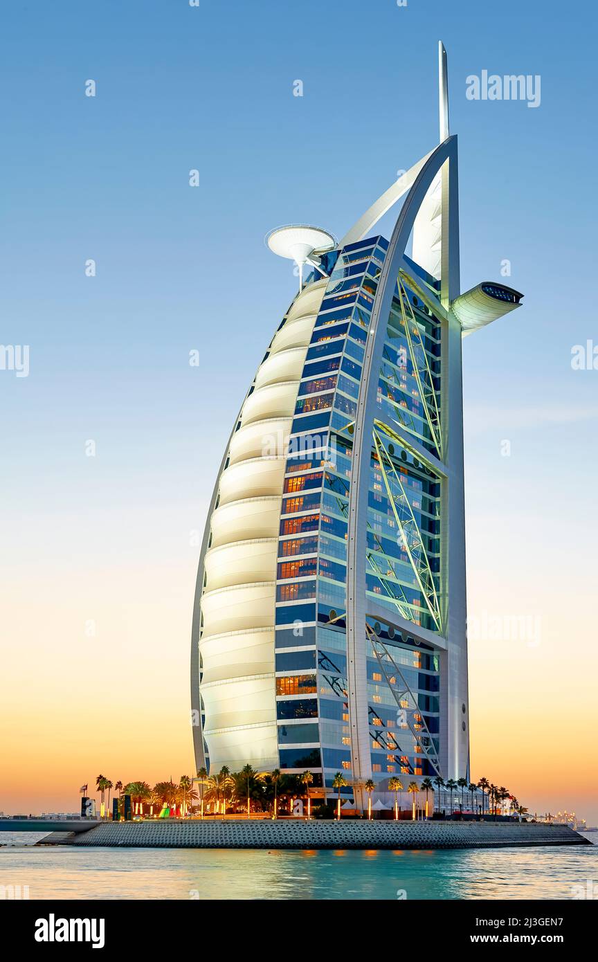 Dubai. VAE. Burj al Arab Hotel Stockfoto