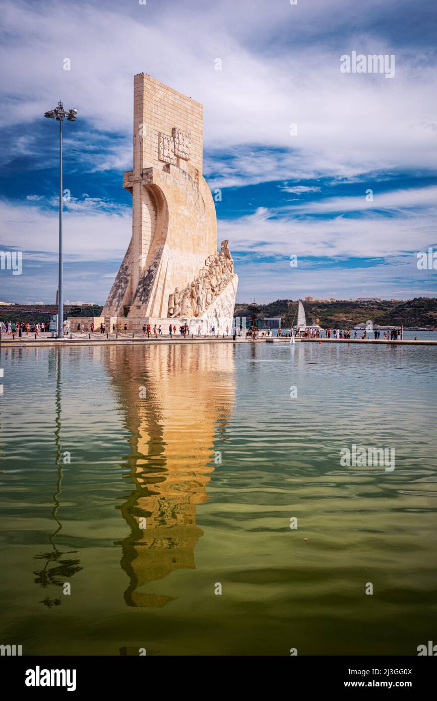 Belem, Lissabon, Portugal am Denkmal der Entdeckungen. Stockfoto