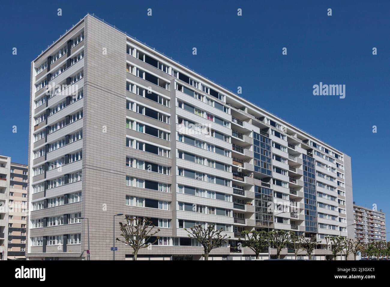 Frankreich, Manche, Cotentin, Cherbourg-Octeville, Innenstadt, Vieux Pont Street, Wohngemeinschaft Stockfoto