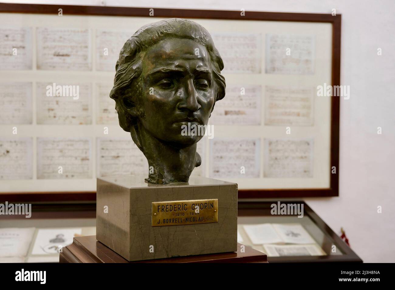 Spanien, Balearen, Mallorca, Serra de Tramuntana von der UNESCO zum Weltkulturerbe erklärt, Valldemossa, die königliche Kartause, ehemaliges Kloster, in dem Frédéric Chopin und George Sand den Winter 1838 verbrachten Stockfoto