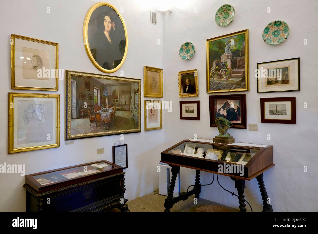 Spanien, Balearen, Mallorca, Serra de Tramuntana von der UNESCO zum Weltkulturerbe erklärt, Valldemossa, die königliche Kartause, ehemaliges Kloster, in dem Frédéric Chopin und George Sand den Winter 1838 verbrachten Stockfoto