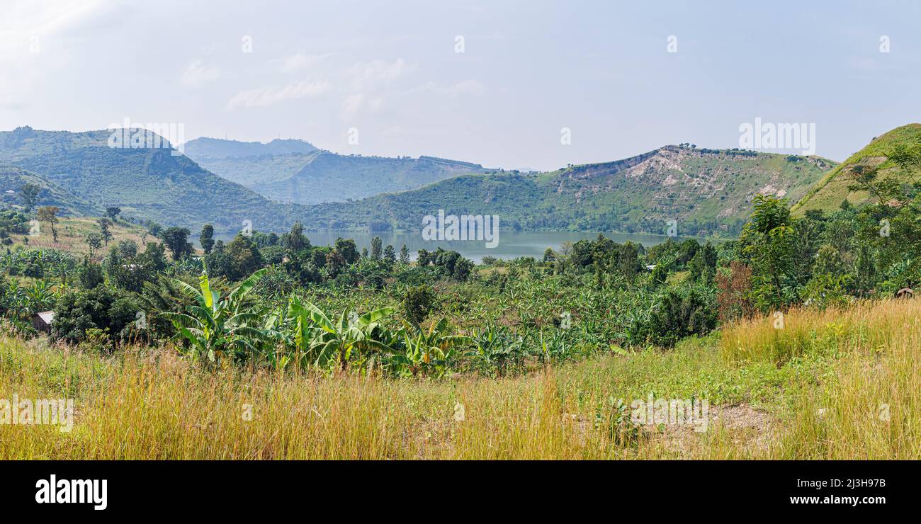 Uganda, Rubirizi District, Katunguru, Katinda Krater Lake Stockfoto