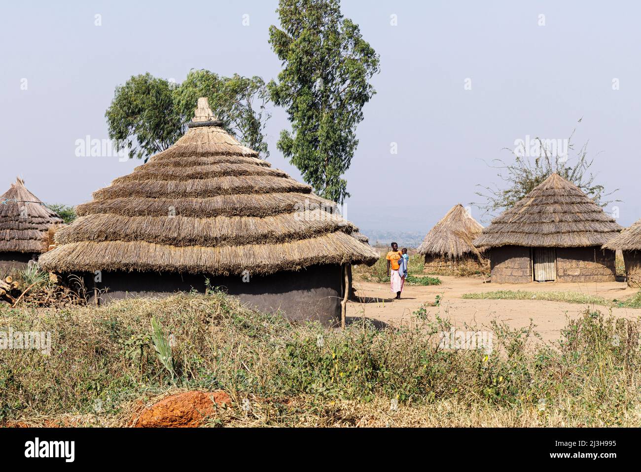Uganda, Bezirk Nwoya, Pakwach, traditionelles Dorf Stockfoto