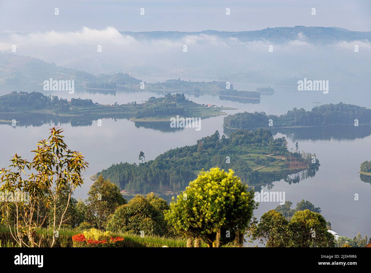 Uganda, Distrikt Kabale, Bunyonyi-See Stockfoto