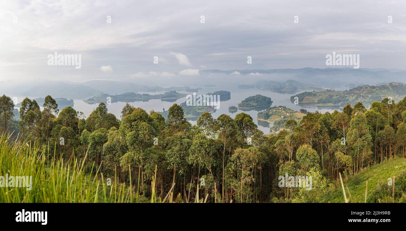 Uganda, Distrikt Kabale, Bunyonyi-See Stockfoto