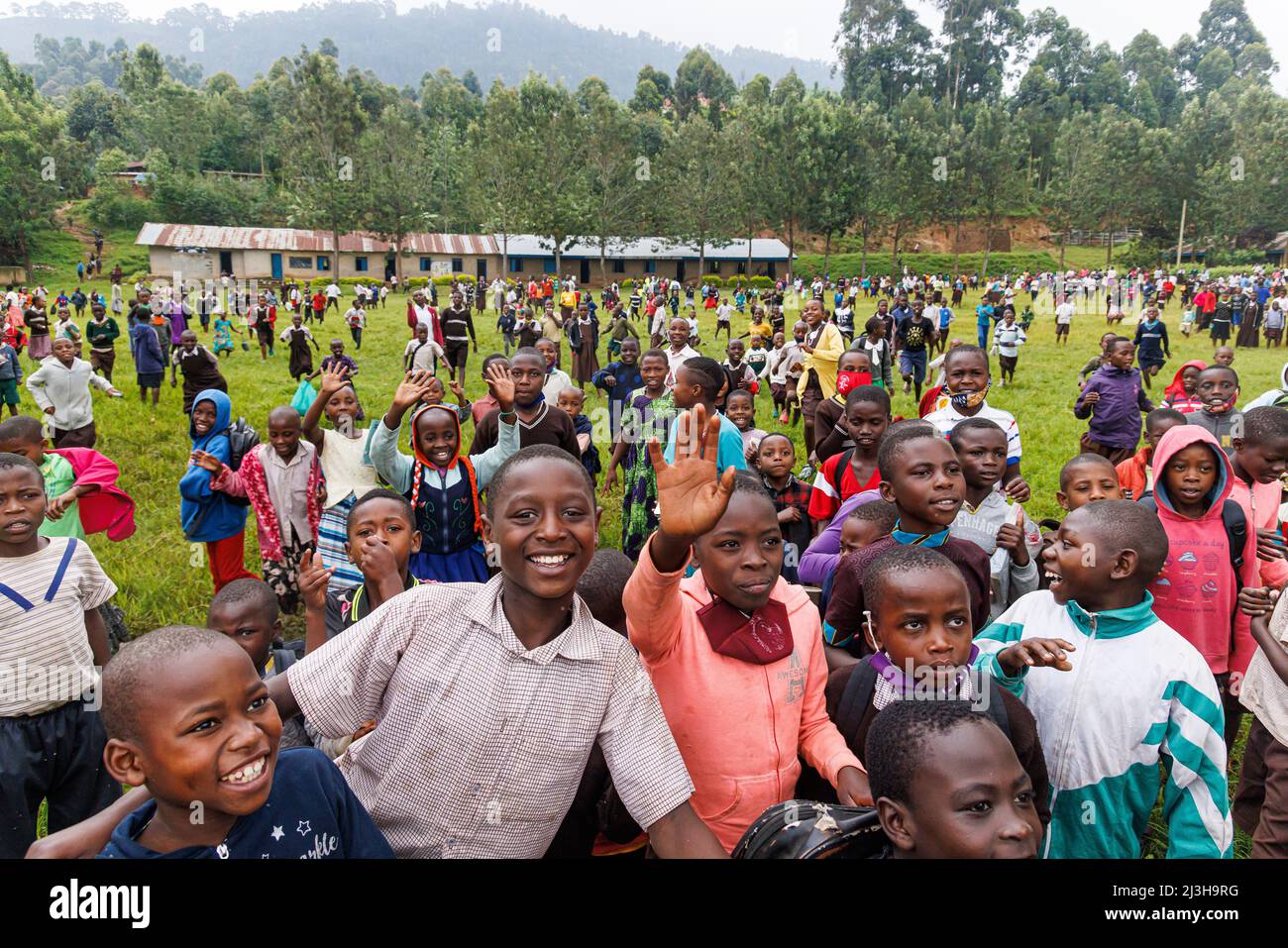 Uganda, Kisoro-Distrikt, Kisoro, Schulkinder Stockfoto