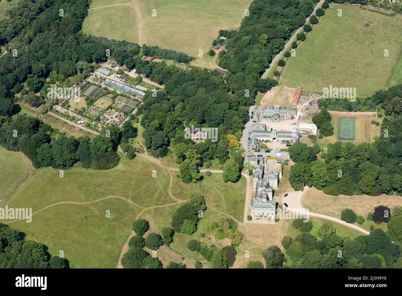 Mulgrave Castle und Küchengarten, North Yorkshire, 2018. Stockfoto