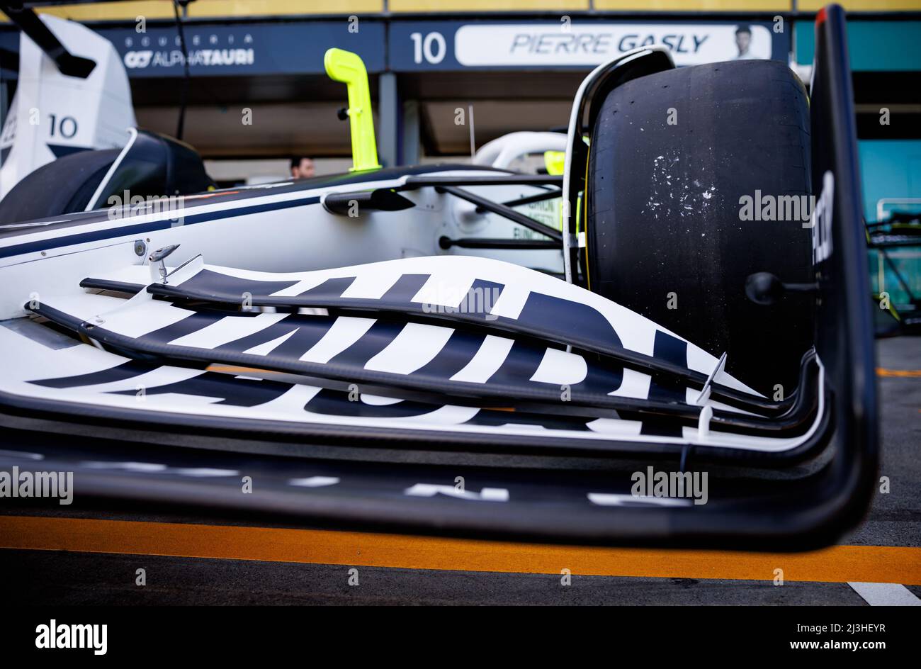 Melbourne, Australien. 08. April 2022. Das Auto von Pierre Gasly (FRA) vom Team AlphaTauri beim Australischen Formel-1-Grand-Prix auf der Albert Park-Grand-Prix-Strecke am 8. April 2022. Quelle: Corleve/Alamy Live News Stockfoto