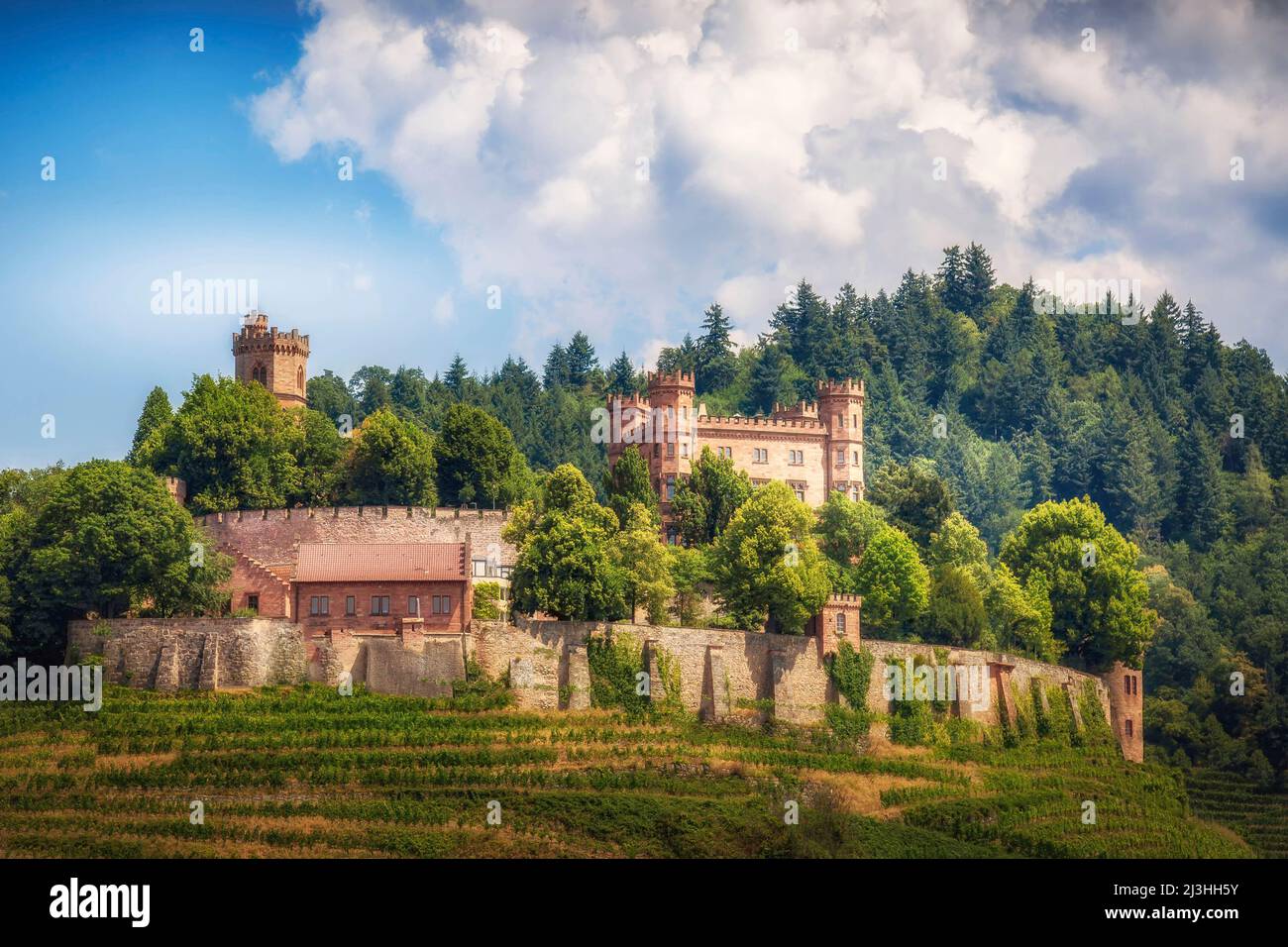 Blick auf Schloss Ortenberg in Baden im Kinzigtal Stockfoto