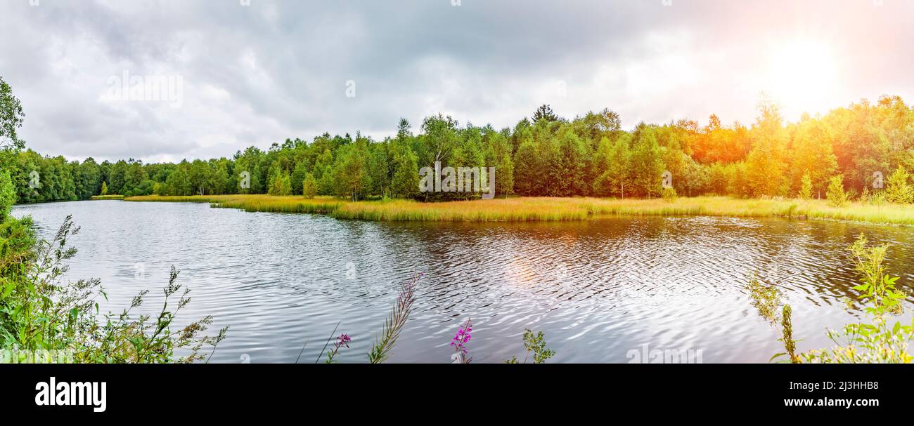 Moorsee im Roten Moor in der Hessischen Rhön Stockfoto