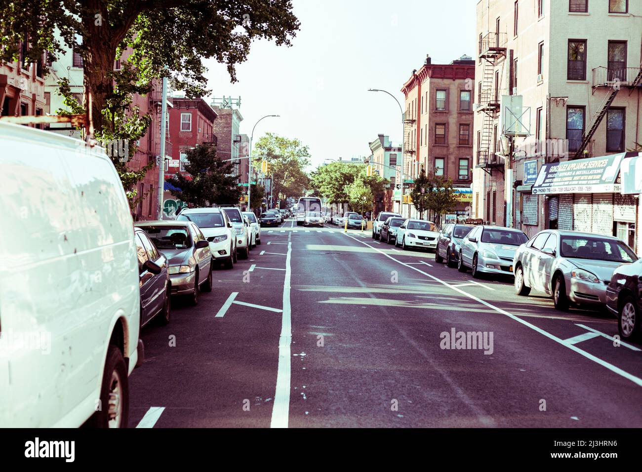 Bedford-Stuyvesant, New York City, NY, USA, Brooklyn Street Stockfoto