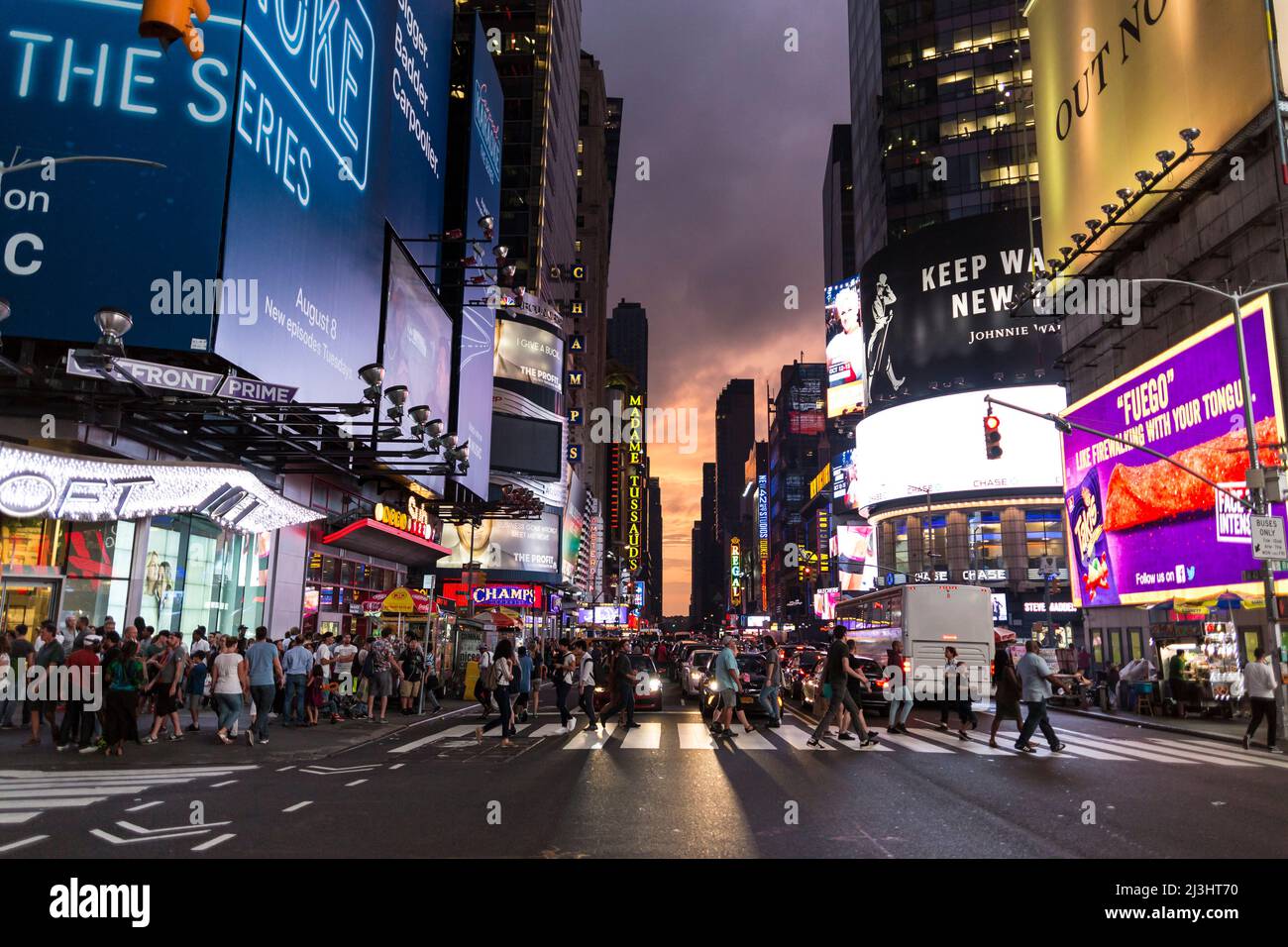 TIMES SQ - 42 Street, New York City, NY, USA, Street Scene Stockfoto