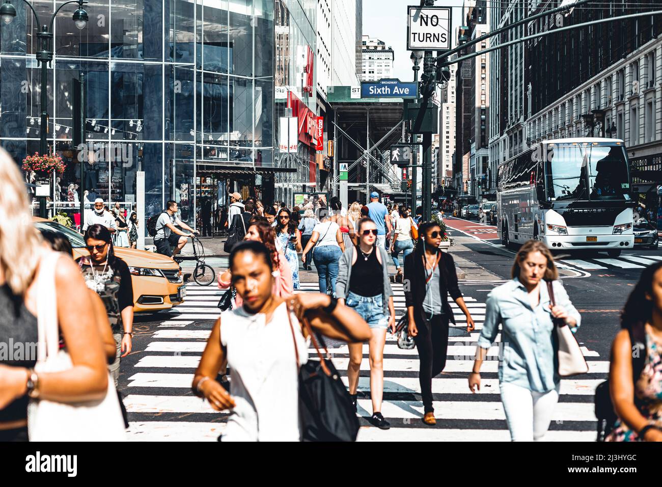 Midtown South, New York City, NY, USA, Straßenszene mit Menschen Stockfoto