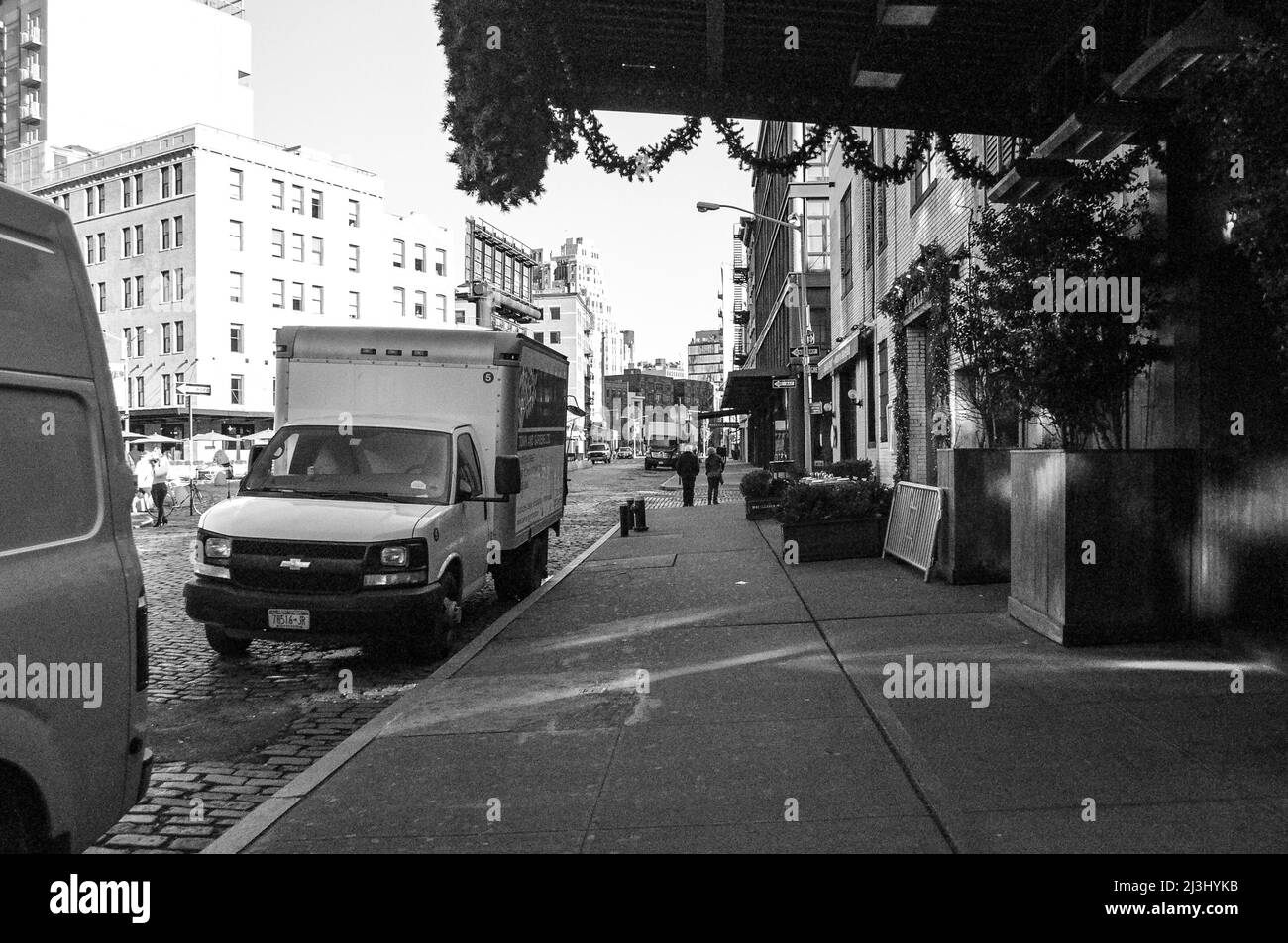 HUDSON SQUARE, New York City, NY, USA, Typische Gebäude in Lower Manhattan Stockfoto