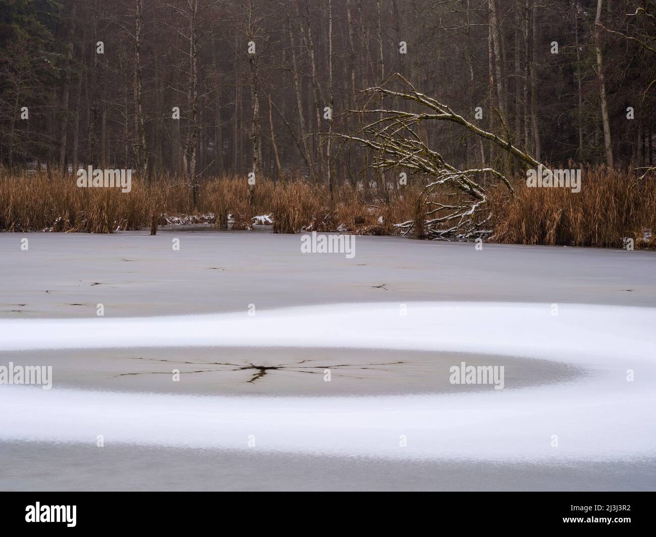 Winterstimmung in der Region Wittelsbach Stockfoto