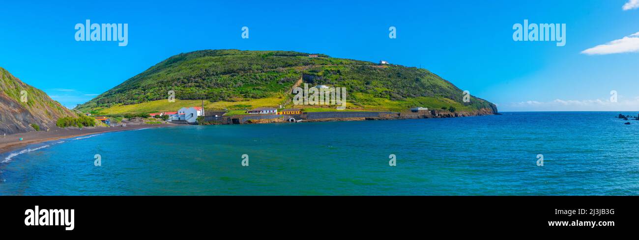 Porto Pim Strand auf der Insel Faial in Portugal Stockfoto