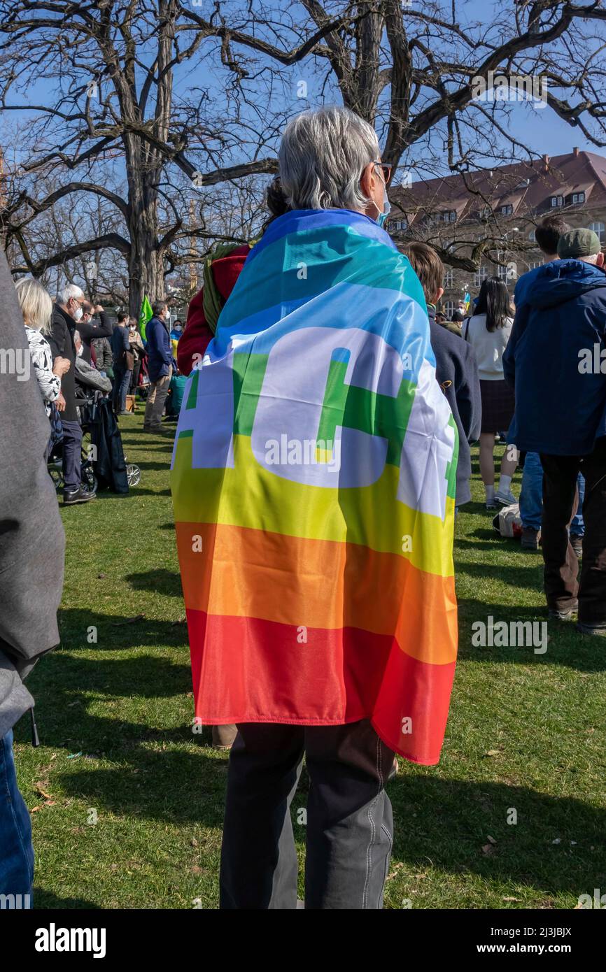 Deutschland, Baden-Württemberg, Stuttgart, Friedensdemonstration gegen Ukraine-Krieg, 13.03.2022 Stockfoto