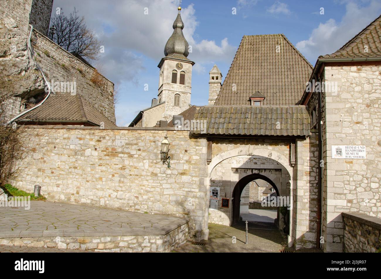 Stolberg Juni 2016: Altes Schloss in der Altstadt von Stolberg Stockfoto