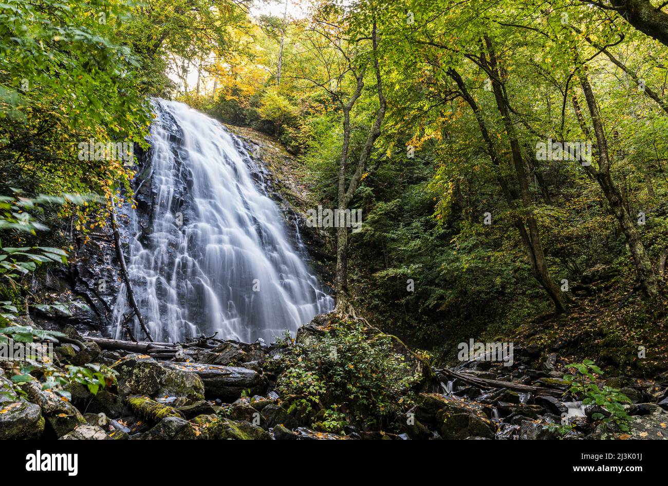 Crabtree Falls, North Carolina, USA. Stockfoto