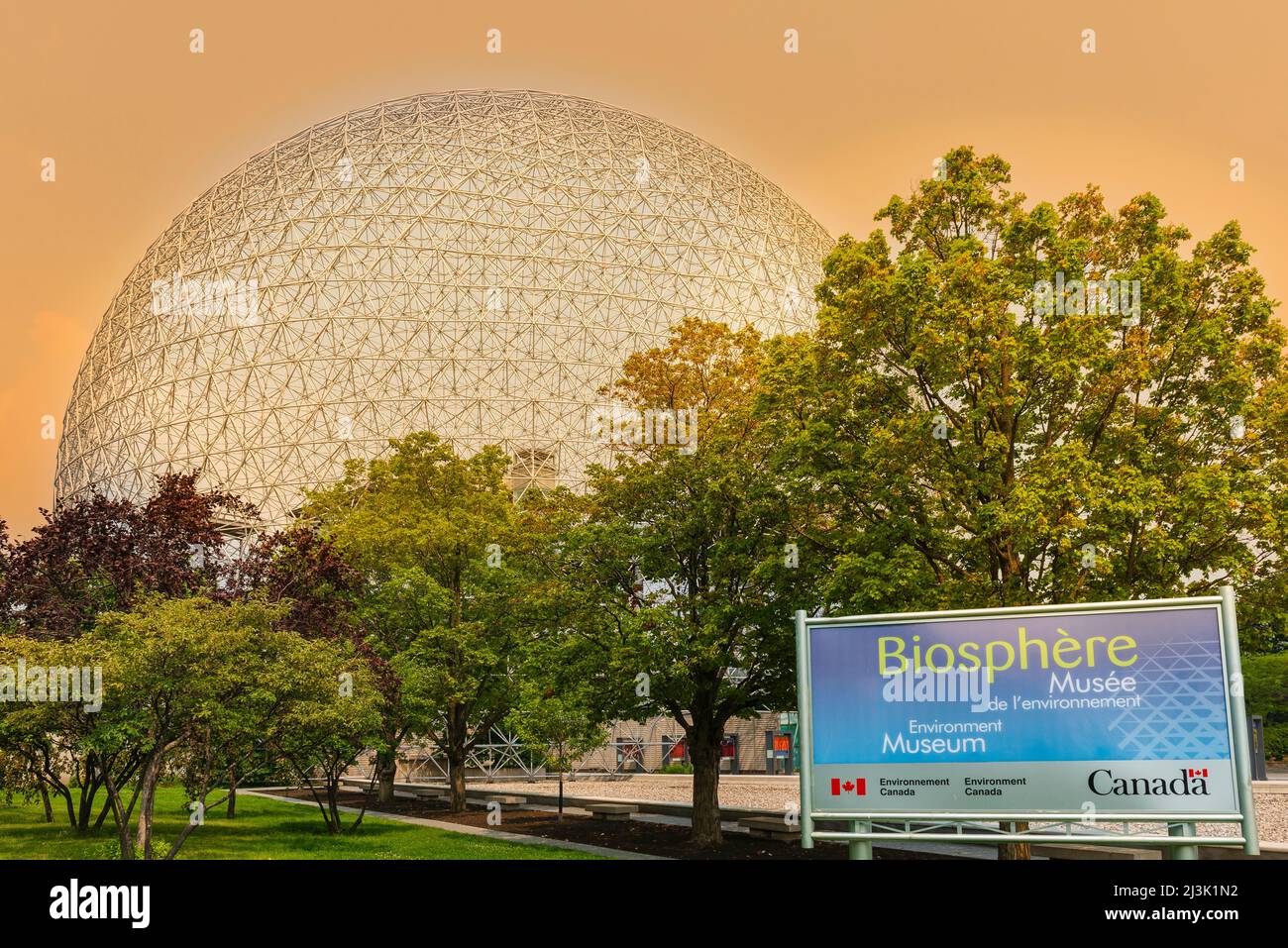 Biosphäre in Montreal, einem Museum, das der Umwelt gewidmet ist; Montreal, Quebec, Kanada Stockfoto Biosphäre in Montreal, einem Museum, das der Umwelt gewidmet ist; Montreal, Quebec, Kanada Stockfoto