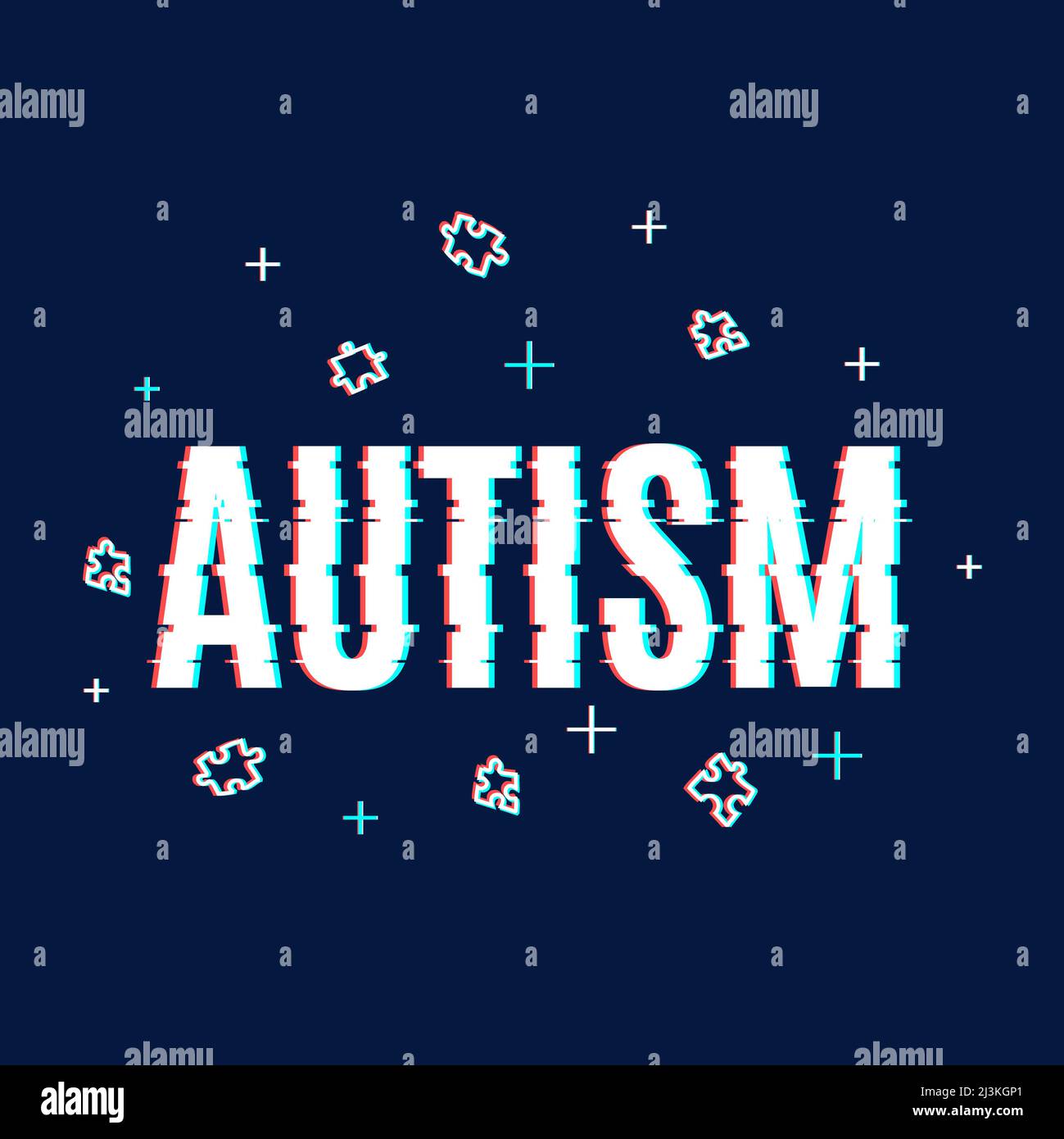 Autismus, konzeptuelle Illustration Stockfoto