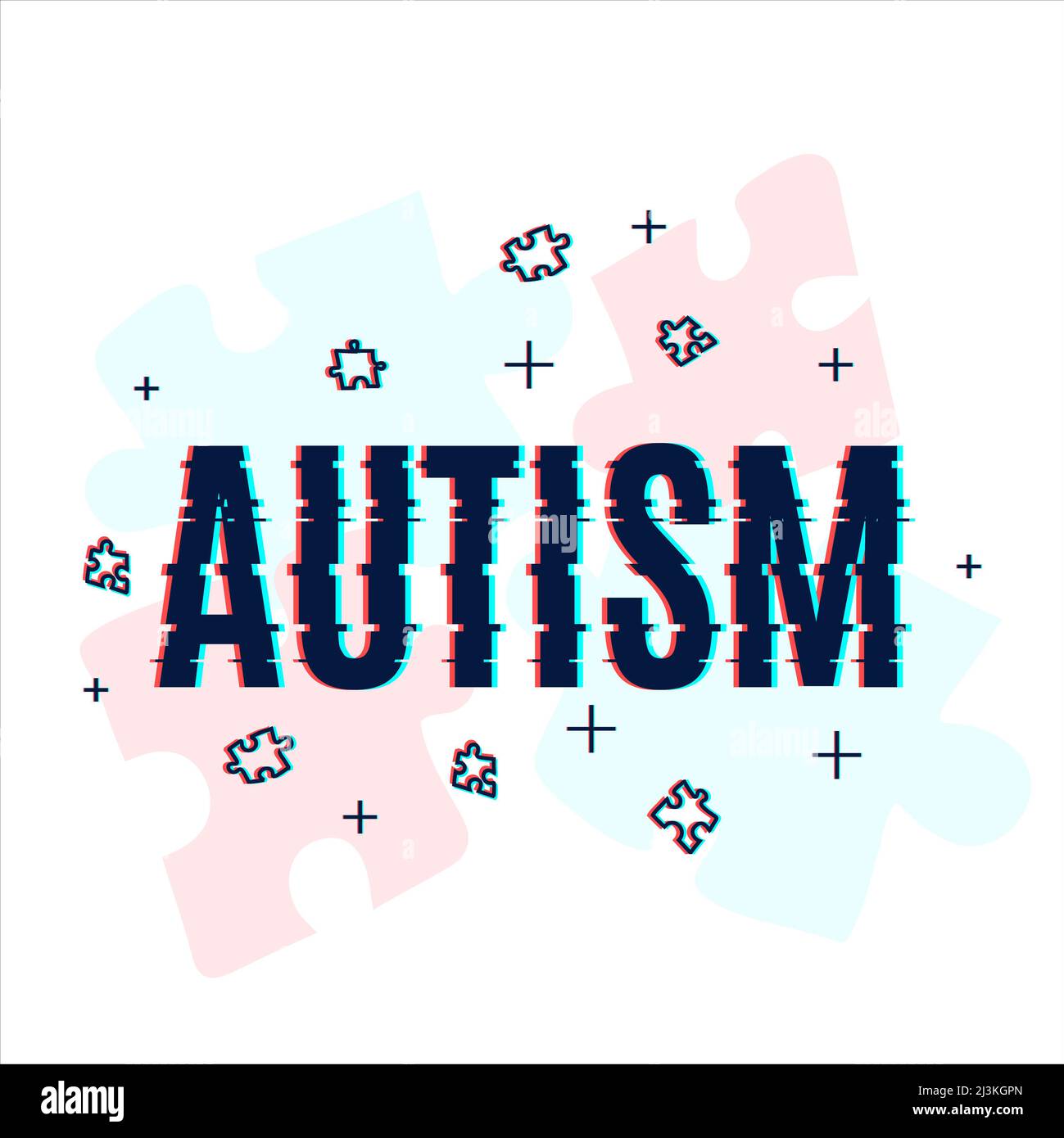 Autismus, konzeptuelle Illustration Stockfoto