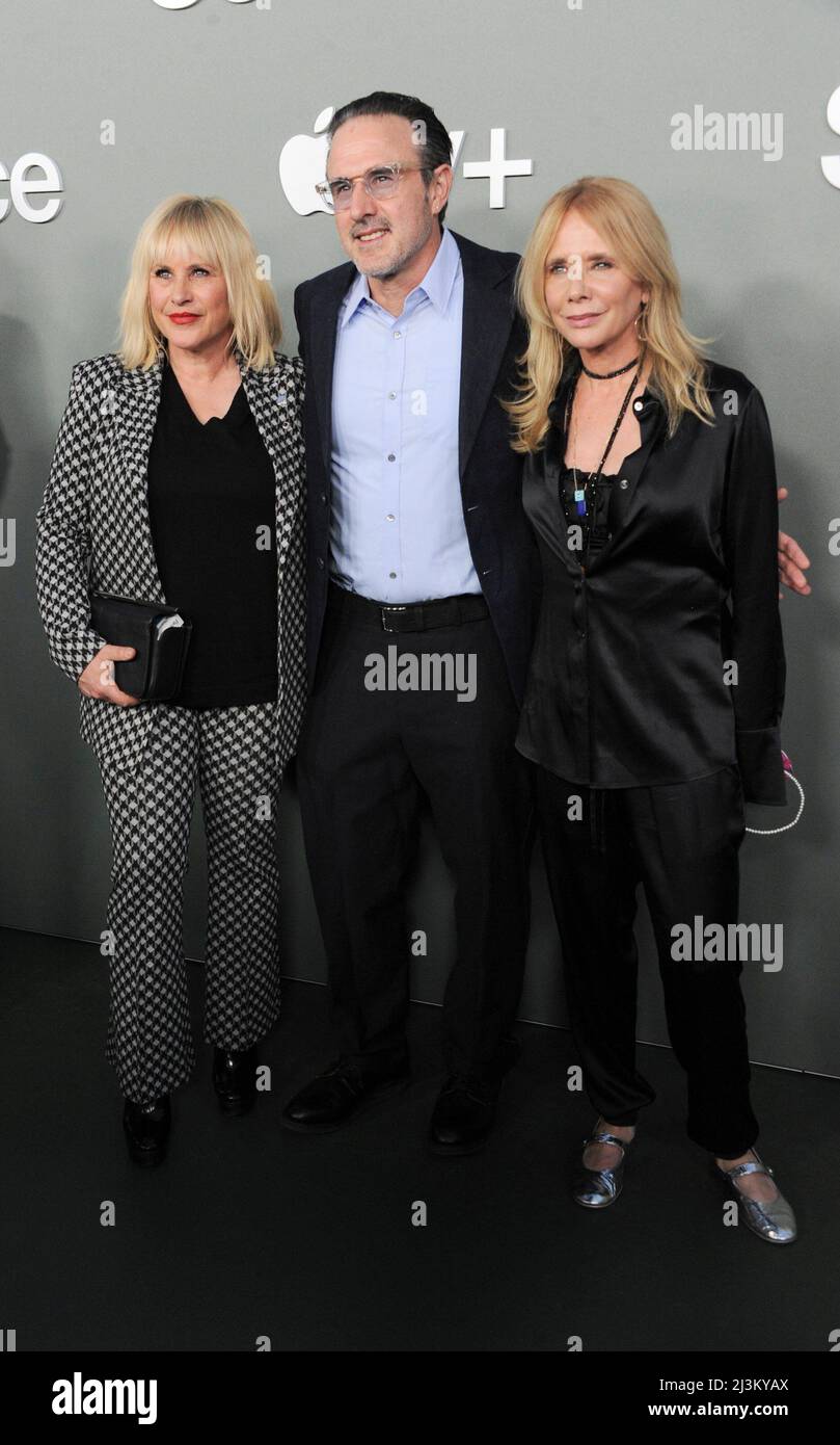 Los Angeles, Kalifornien. 8. April 2022. Patricia Arquette, David Arquette, Rosanna Arquette bei der Ankunft für SEVERANCE Season Finale Screening auf Apple TV , The Directors Guild of America (DGA) Theatre Complex, Los Angeles, CA 8. April 2022. Kredit: Elizabeth Goodenough/Everett Collection/Alamy Live Nachrichten Stockfoto