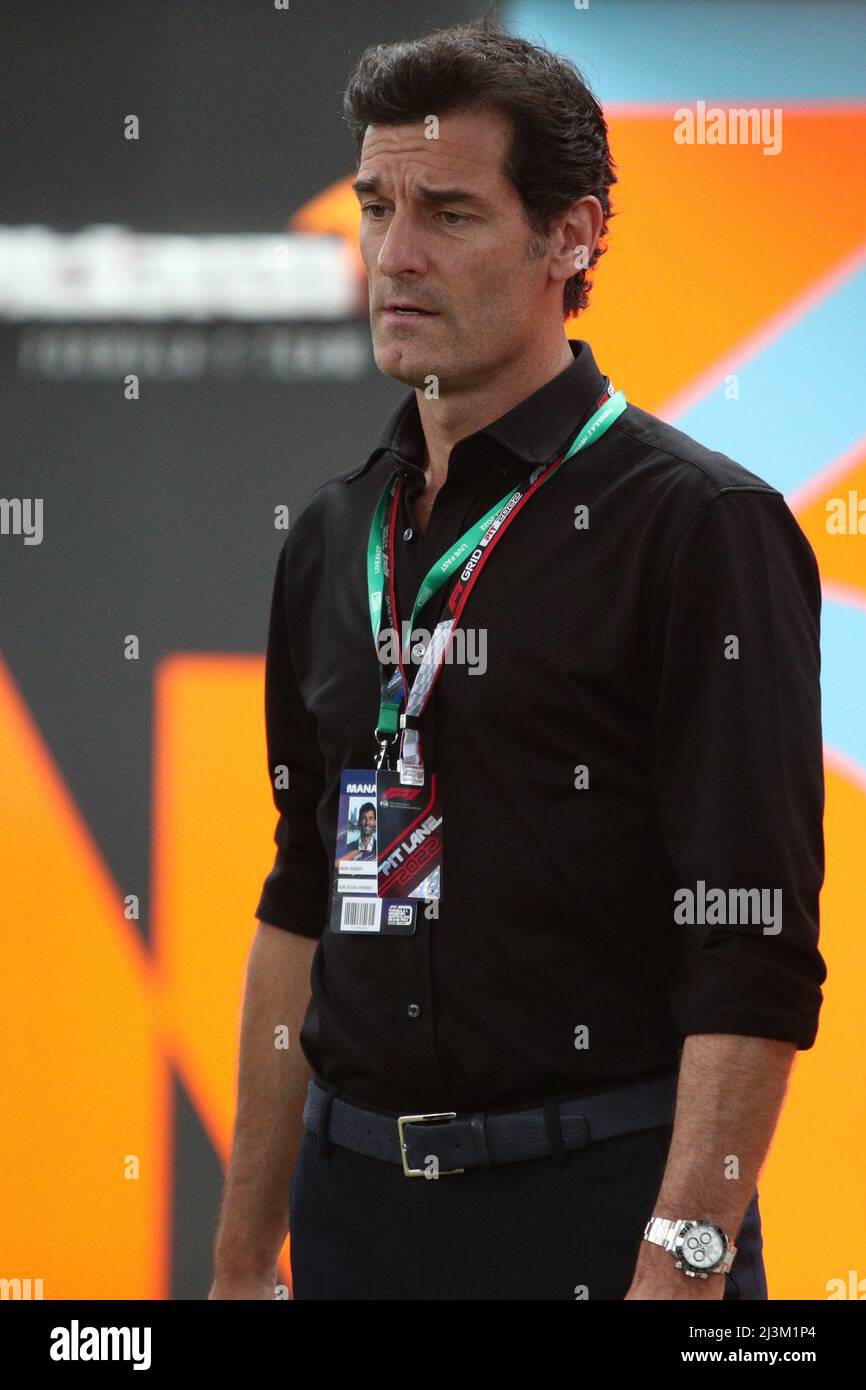 Albert Park, Melbourne, Victoria, Australien. 09. April 2022. FIA Formel-1-Weltmeisterschaft 2022 - Formel 1 Rolex Australian Grand Prix - Mark Webber ist im F1 Pit Fahrerlager zu sehen -Bildquelle: brett keating/Alamy Live News Stockfoto