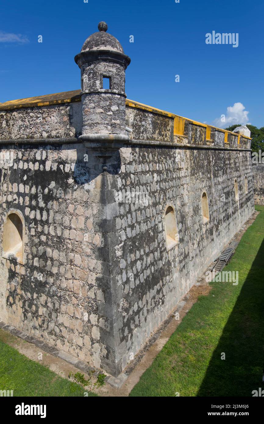 Fort von San Jose el Alto, 1792; San Francisco de Campeche, Bundesstaat Campeche, Mexiko Stockfoto