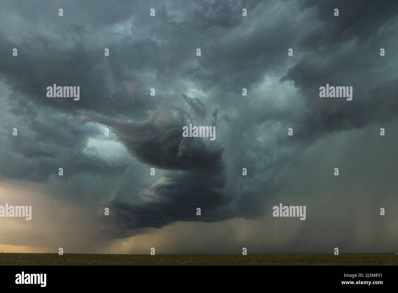 Eine Reihe von Gewittern bildet sich über den High Plains von Colorado; Colorado, Vereinigte Staaten von Amerika Stockfoto