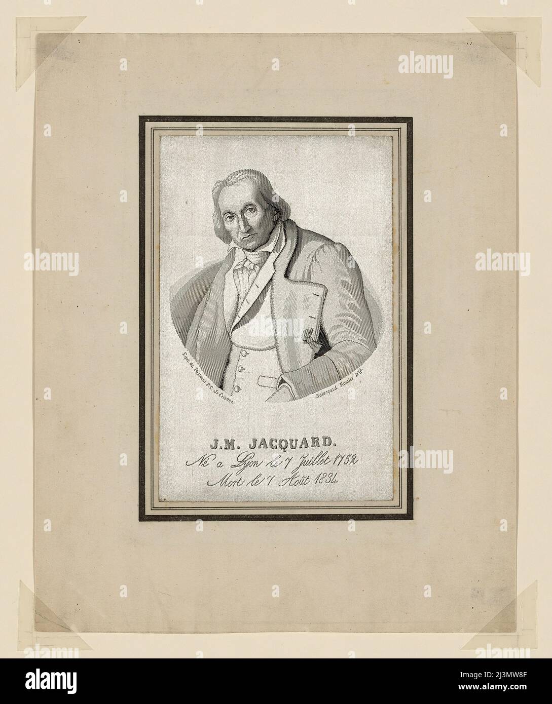 Porträt von Joseph Marie Jacquard (1752-1834), Frankreich, 19.. Jahrhundert. Stockfoto